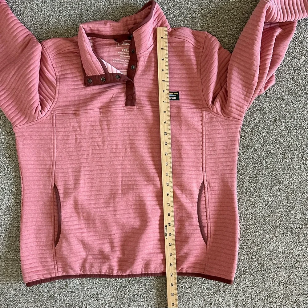 LL Bean Airlight Knit Pullover Size Large Petite - Picture 4 of 6